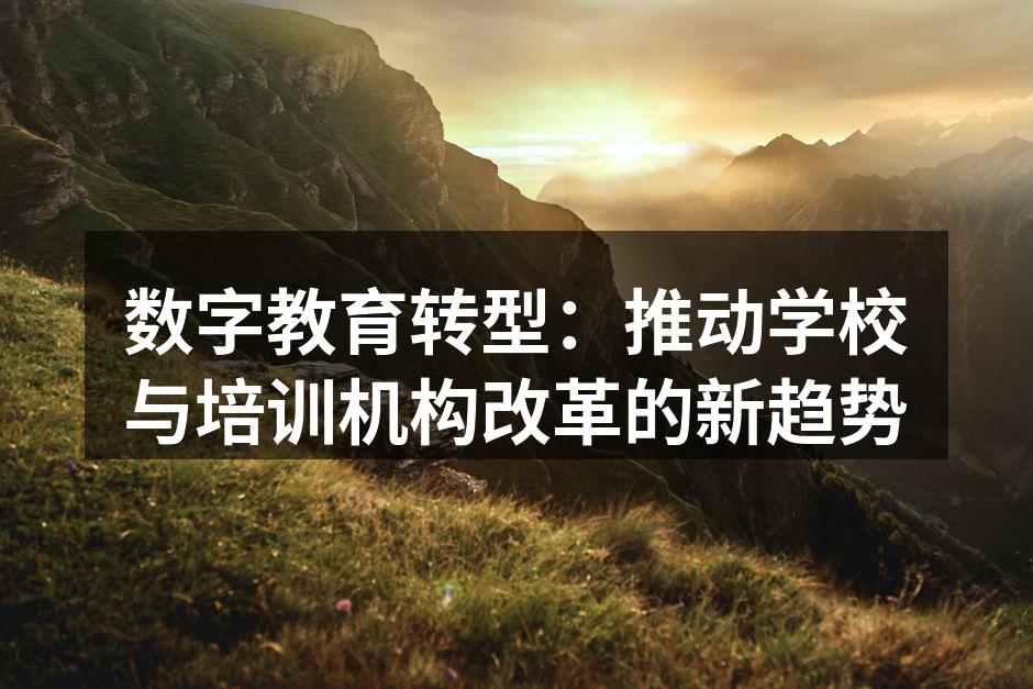 数字教育转型：推动学校与培训机构改革的新趋势